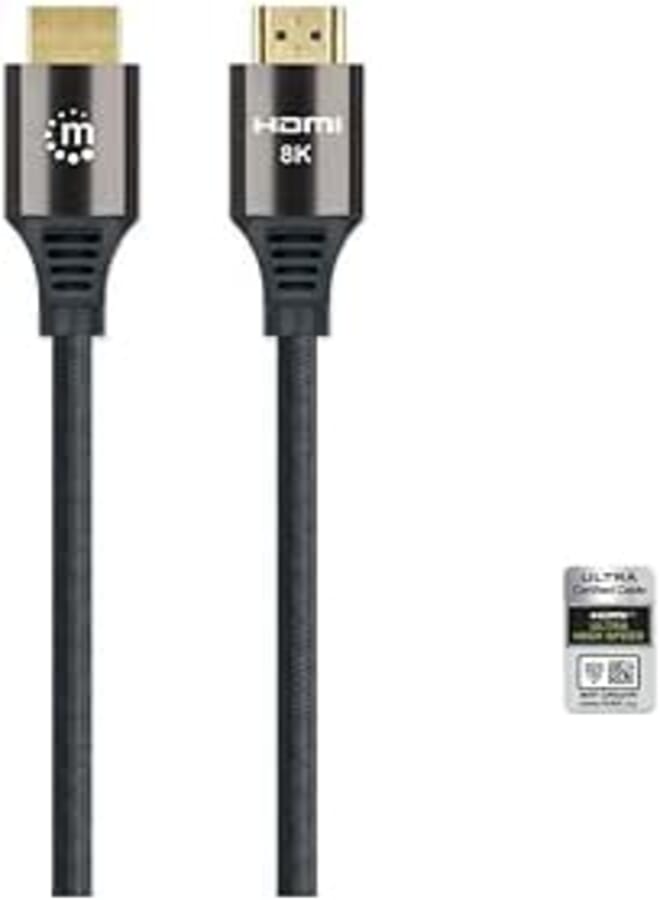 Manhattan 394703 Cable HDMI 8K@60Hz w/Ethernet HDMI-Male/HDMI-Male 3m - Black